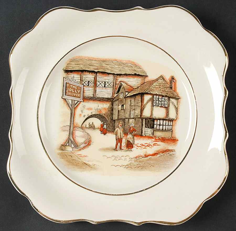 Jolly Drover, The Square Salad Plate by Lancaster & Sandland-1