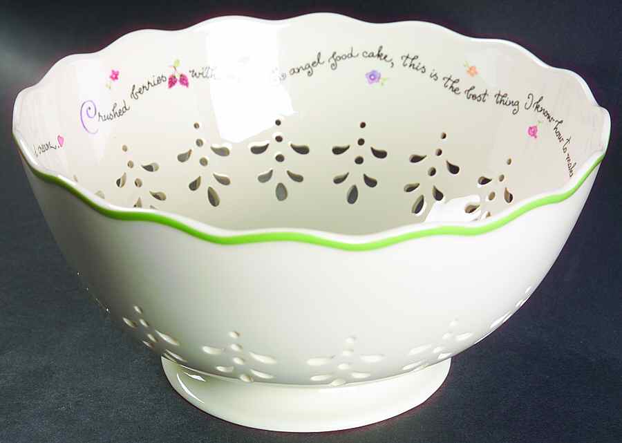 A Proper Tea 9" Pierced Berry Bowl by Lenox-1
