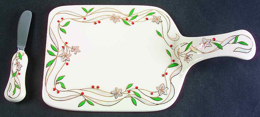 Frosted Berries (Giftware) Handled Cheese Boeard with Spreader (CHESPI) by Lenox-1