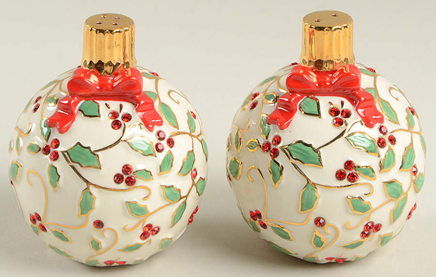 Holly and Berries Salt & Pepper Set by Lenox-1