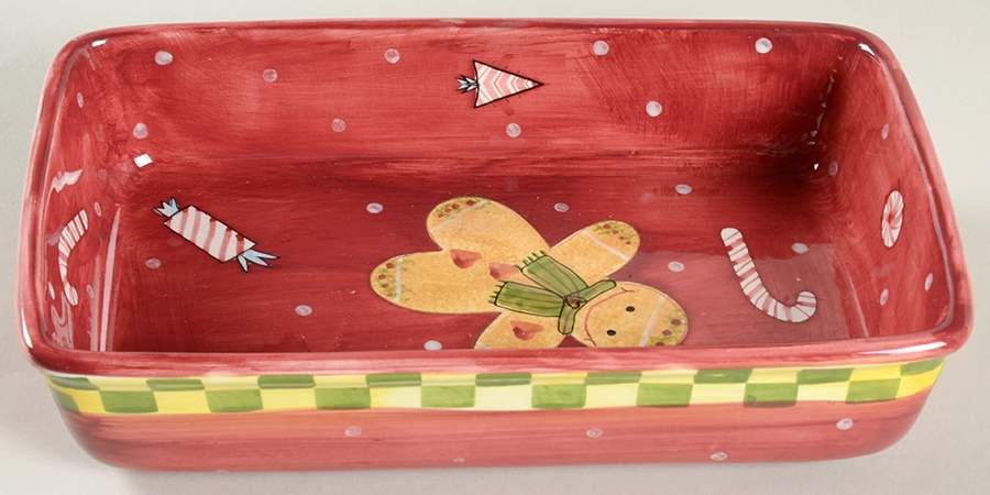 Christmas Treat 11" Rectangular Baker by Laurie Gates-1
