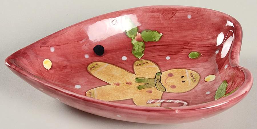Christmas Treat Heart Shaped Dish by Laurie Gates-1