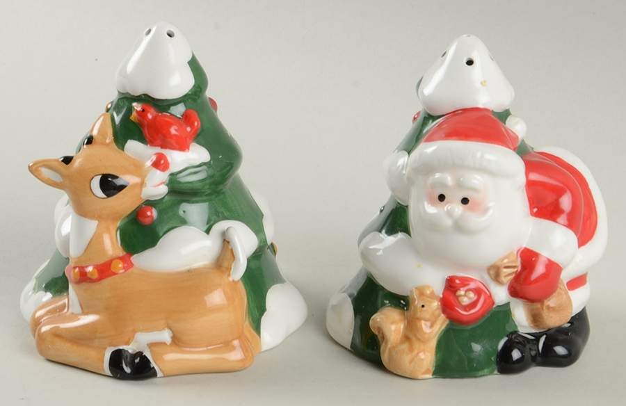 Rudolph the Red-Nosed Reindeer Figural Salt & Pepper Set by Lenox-1