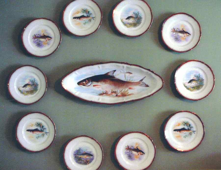 1900 20" Fish Platter by Lazarus Straus & Sons-1