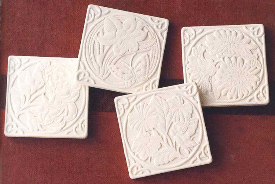 Florals Square Corkback Coaster - Set of 4 Motifs by Lenox-1