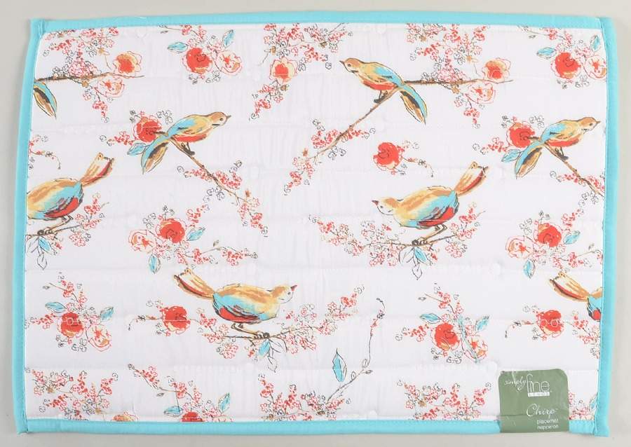 Chirp Rectangular Reversible Quilted Cloth Placemat by Lenox-1