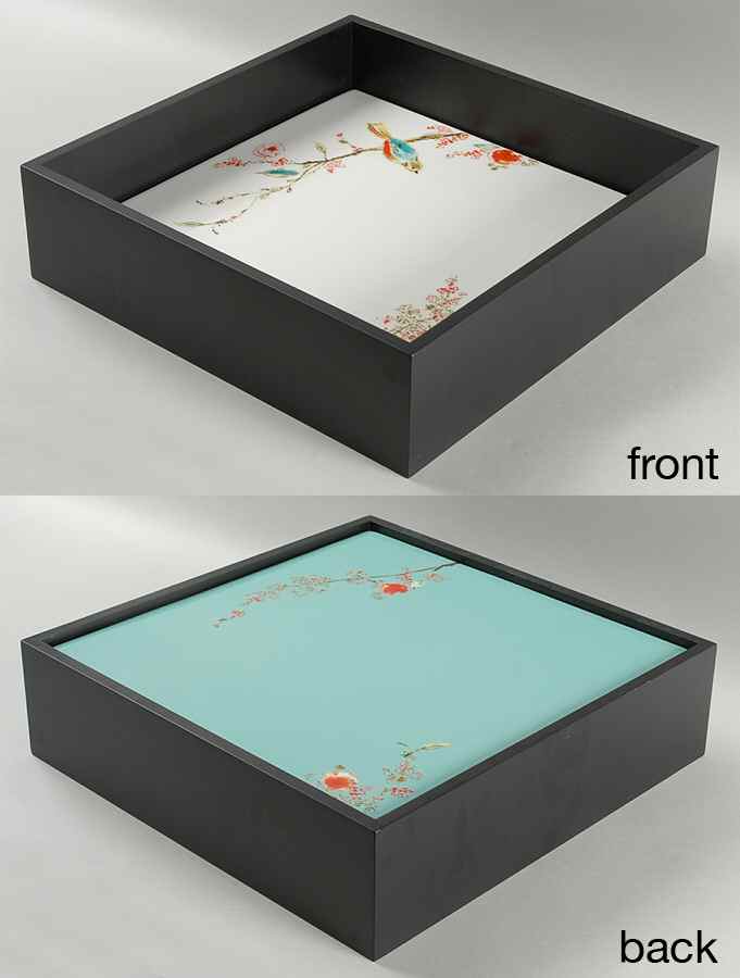 Chirp Square Tray/Candlescape w/Wood Frame by Lenox-1