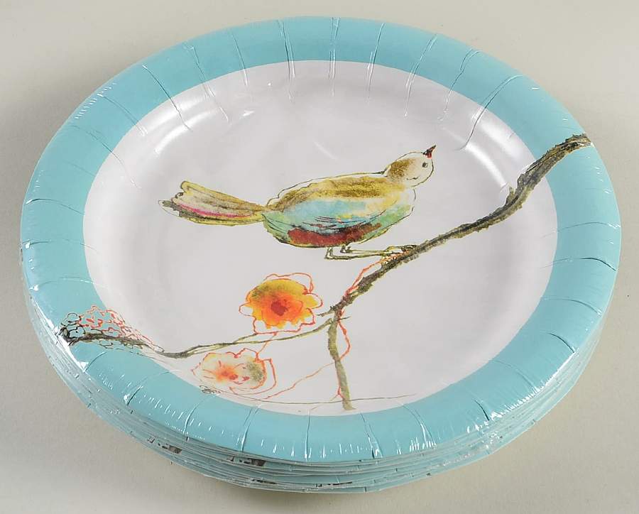 Chirp (Pack of 16) Paper Luncheon/Dessert Plates by Lenox-1
