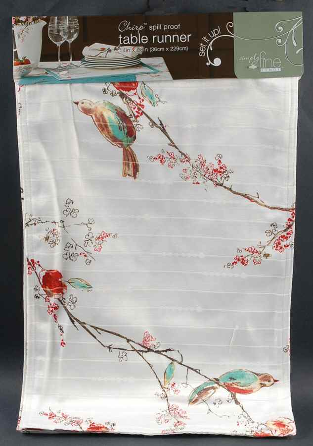 Chirp 14" X 90" Cloth Table Runner by Lenox-1