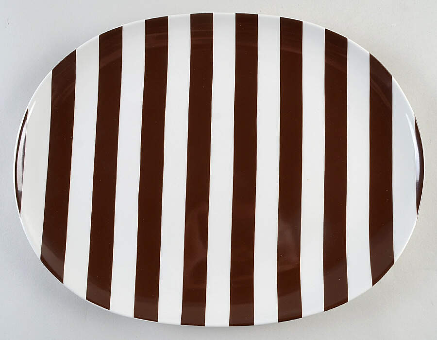 Sag Harbor Chocolate 12" Oval Serving Platter by Lenox-1
