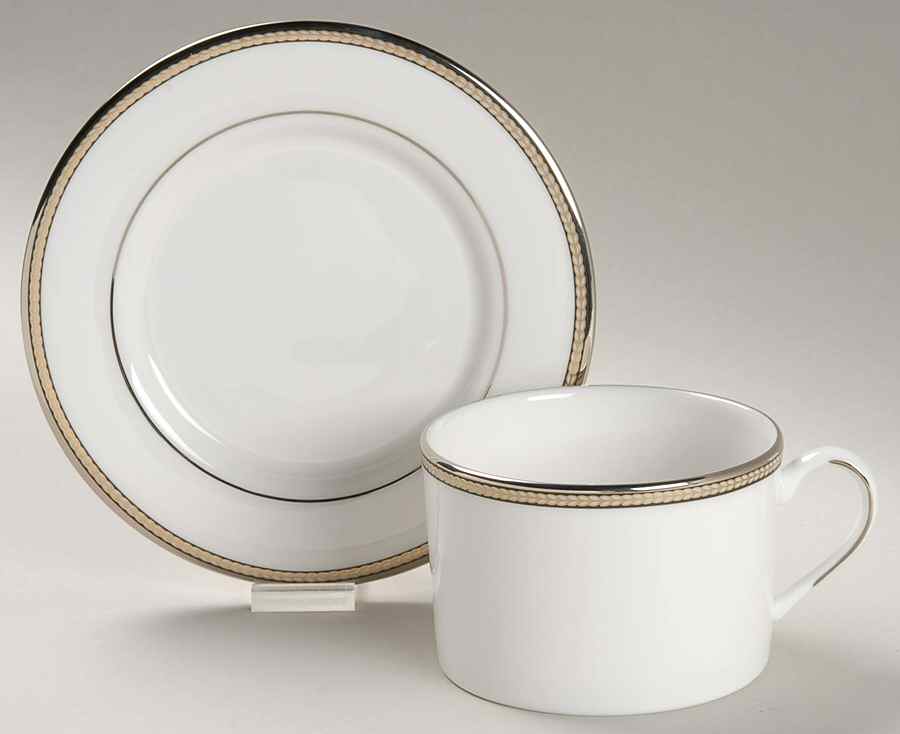 Sonora Knot Flat Cup & Saucer Set by Lenox-1