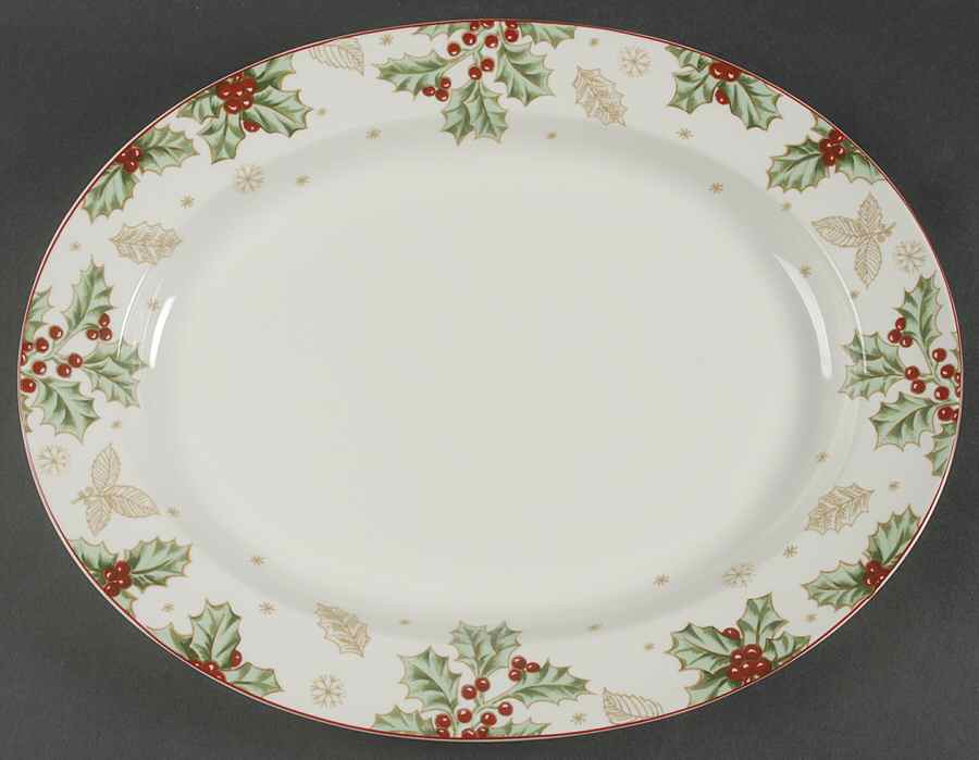 Treasured Traditions 16" Oval Serving Platter by Lenox-1