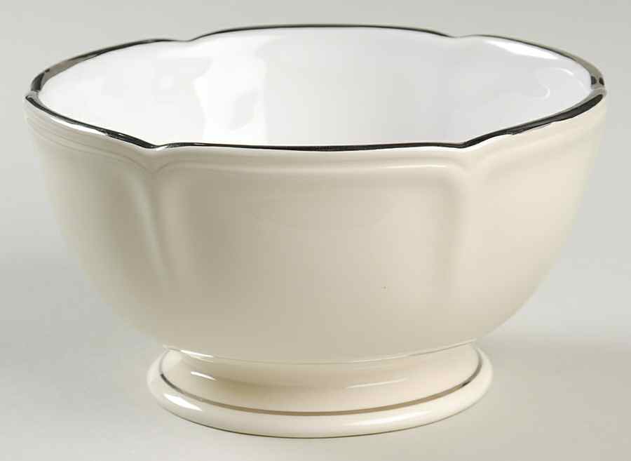Tribeca (Platinum Trim) Soup/Cereal Bowl by Laurie Gates-1