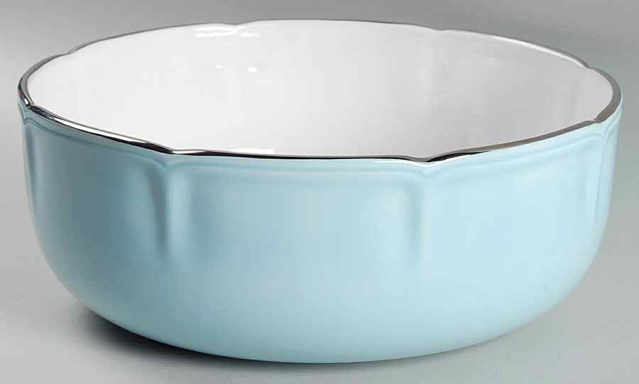 Madison (Platinum Trim) 10" Large Salad Serving Bowl by Laurie Gates-1