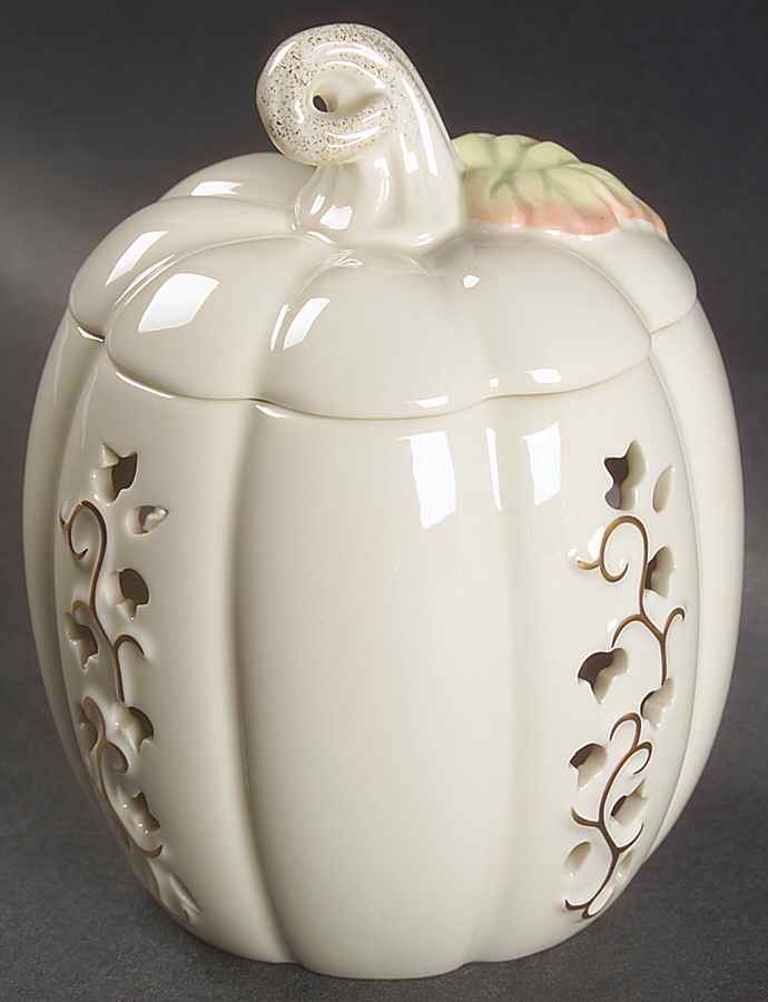 Golden Harvest Pierced Candle Votive & Lid by Lenox-1