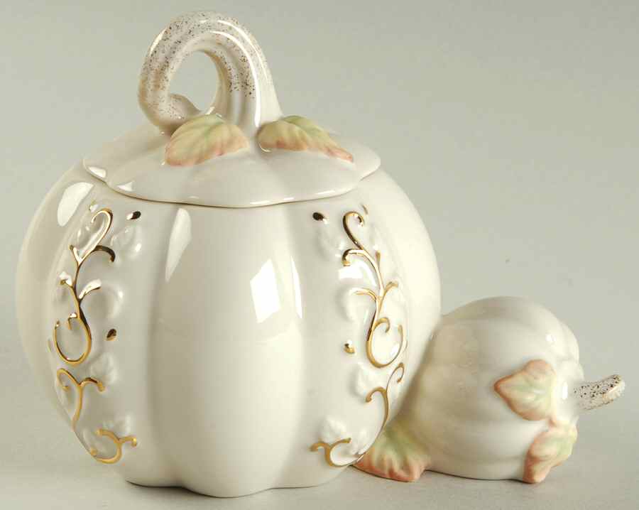 Golden Harvest Sugar Bowl & Lid by Lenox-1