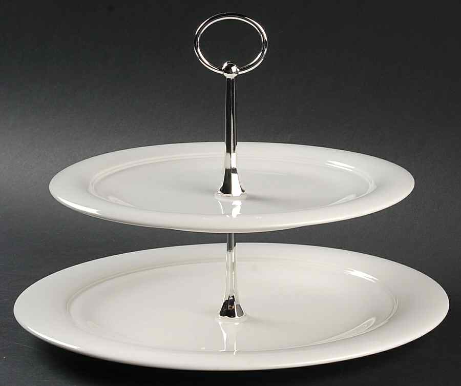Aspen Ridge 2 Tiered Serving Tray (Dinner&Accent Luncheon) by Lenox-1
