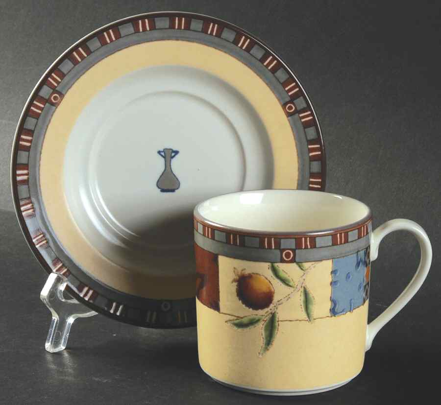 Tabella Flat Cup & Saucer Set by Lenox-1