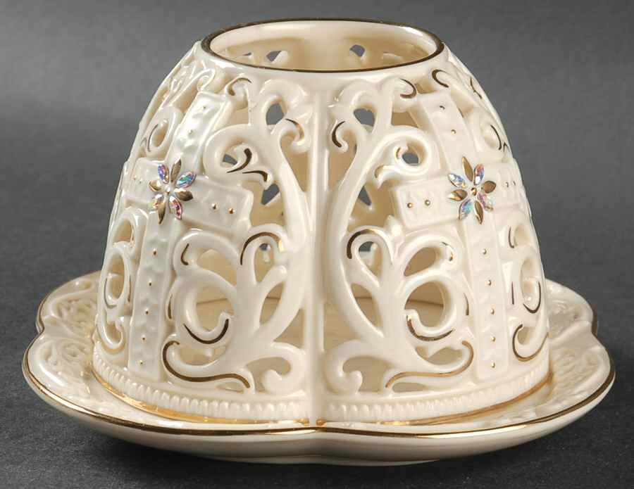 Inspirational Collection Pierced Candle Votive with Base by Lenox-1