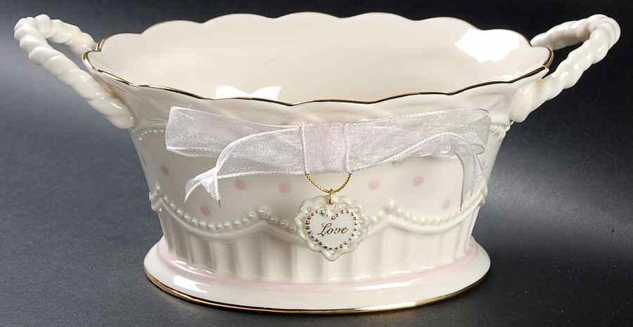 Pretty Polka Dot 8" Handled Basket by Lenox-1