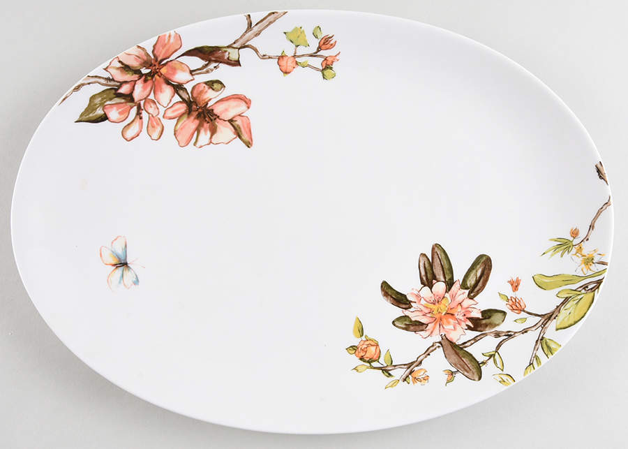 Peacock 14" Oval Serving Platter by Lynn's China-1
