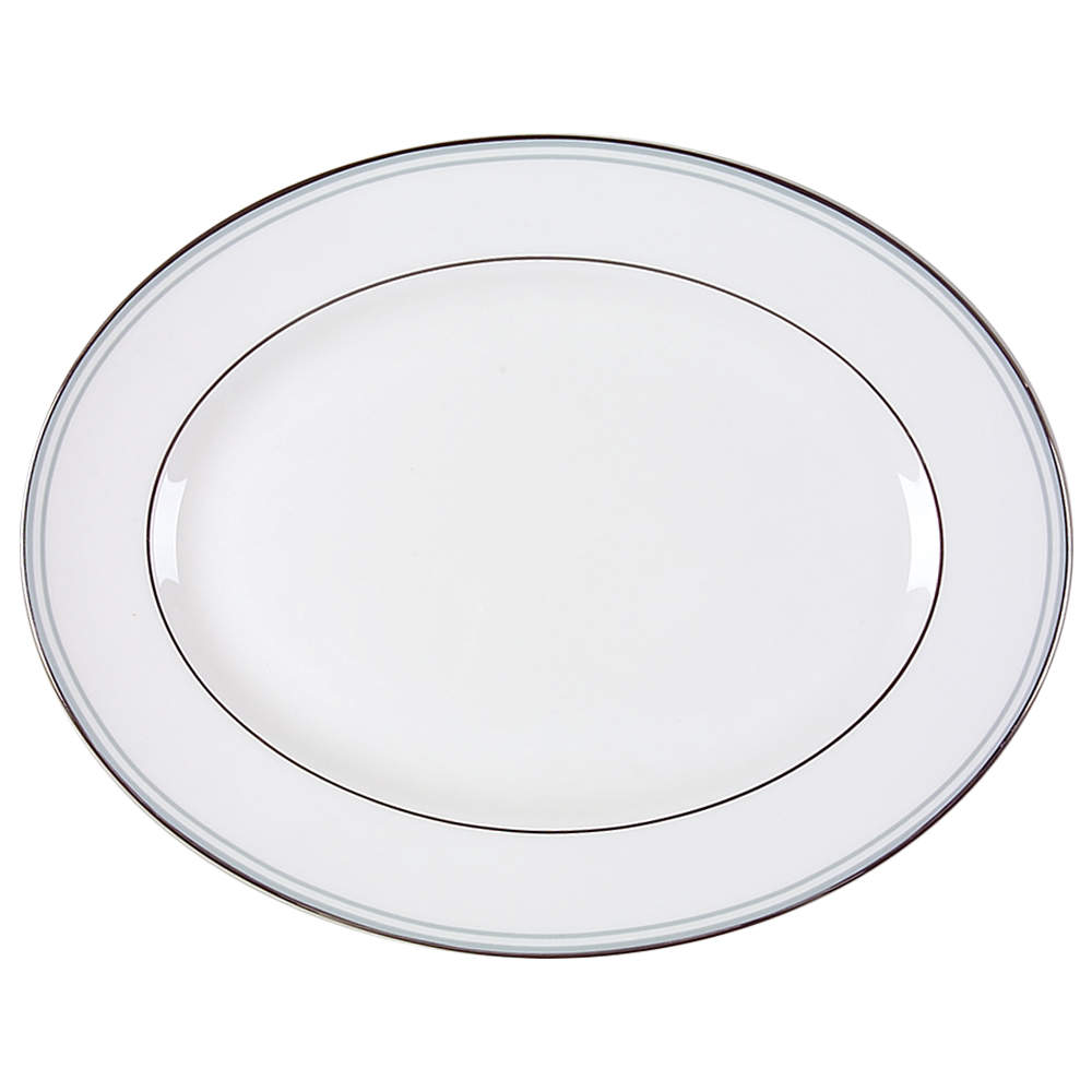 Federal Platinum Blue 13" Oval Serving Platter by Lenox-1