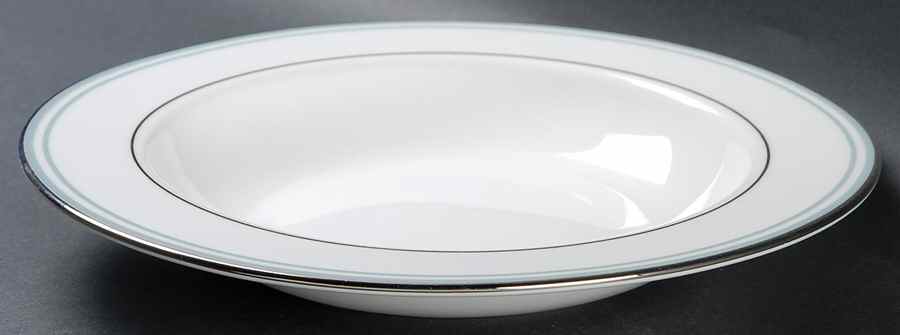 Federal Platinum Blue Large Rim Soup Bowl by Lenox-1