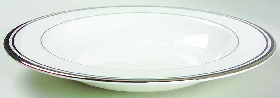 Federal Platinum Black Large Rim Soup Bowl by Lenox-1
