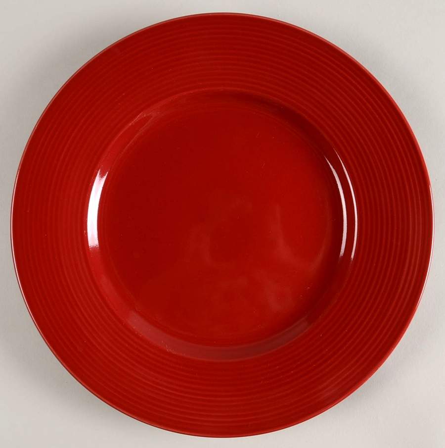 Elements Red Dinner Plate by Lorena Garcia-1