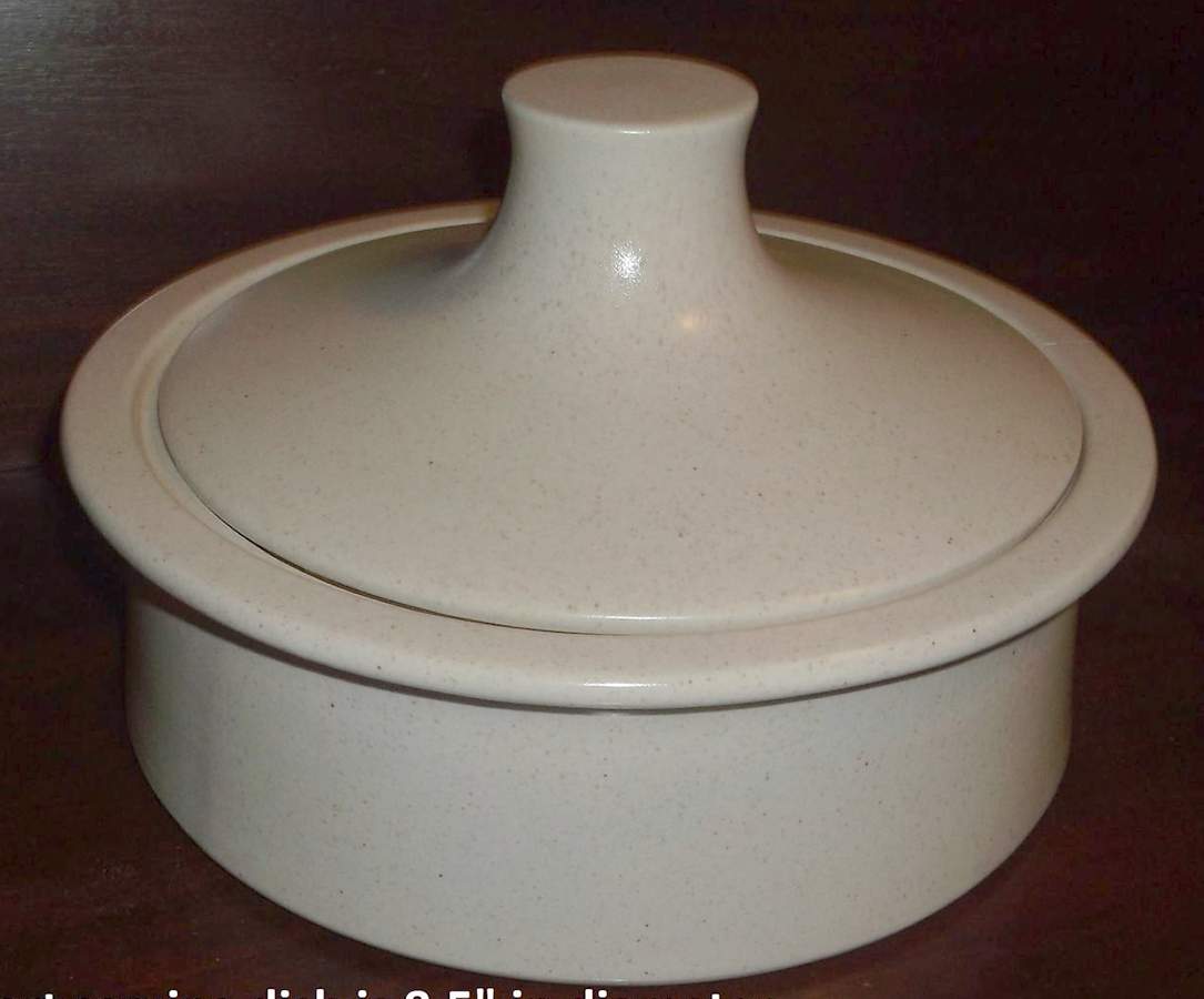 Lunar Range Pale Oatmeal Round Covered Vegetable by Lauffer-1