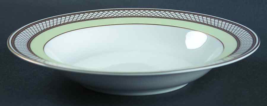 Silk Ribbon Celadon Rim Soup Bowl by Ralph Lauren China-1