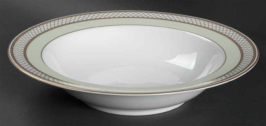 Silk Ribbon Celadon 10" Round Vegetable Bowl by Ralph Lauren China-1