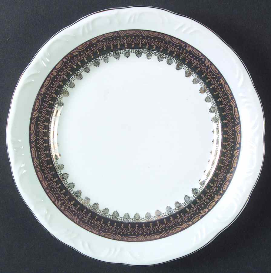 Pomerode Metallic Green Salad Plate by Leart-1