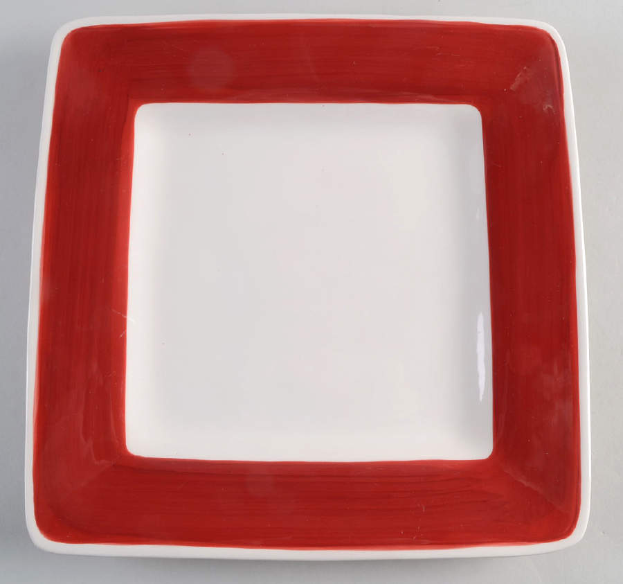 Anna Bloom Red Square Dinner Plate by Laurie Gates-1