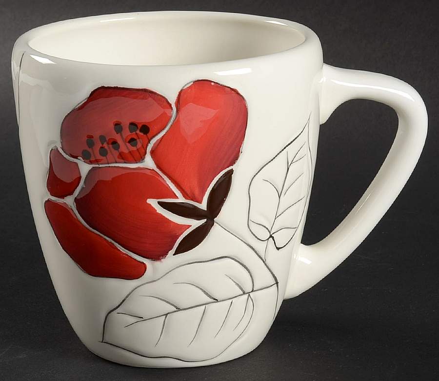 Anna Bloom Red Mug by Laurie Gates-1
