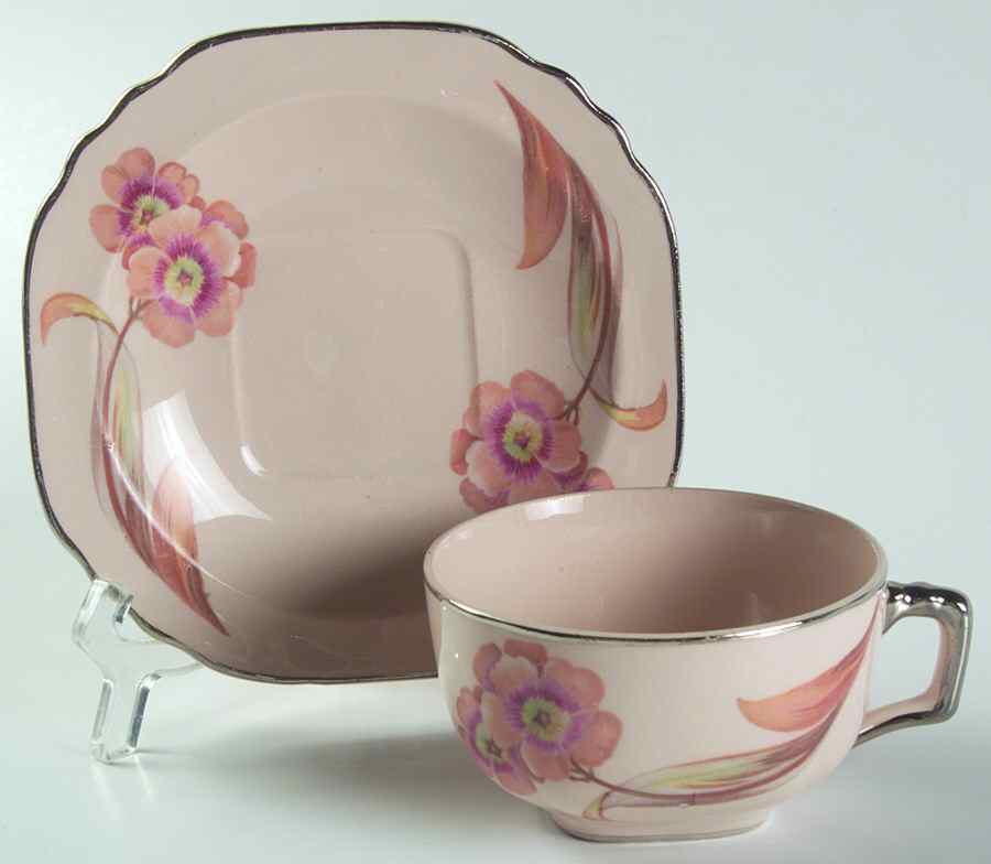 Burbank Flat Cup & Saucer Set by Limoges-American-1