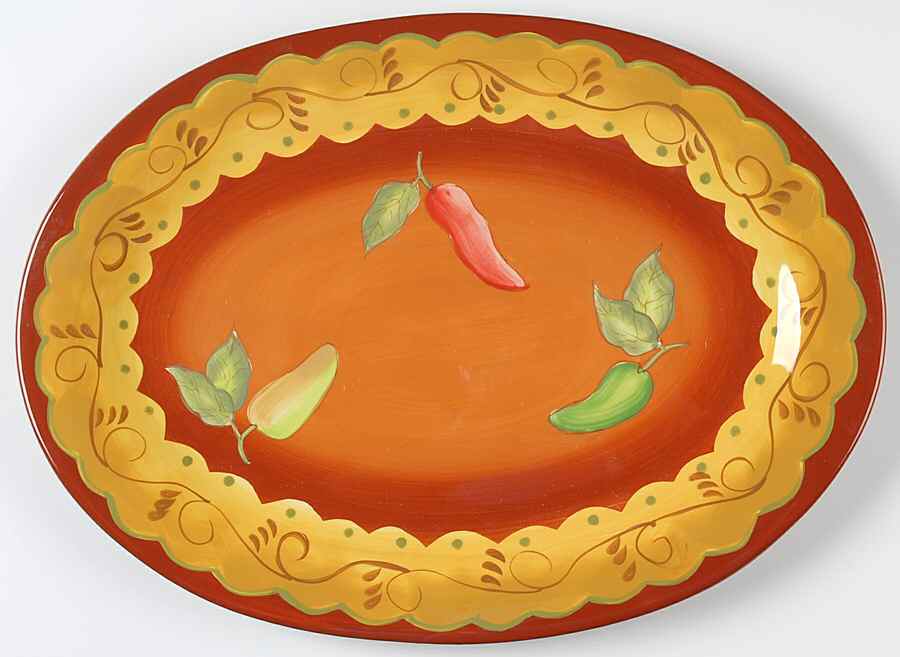 Santa Fe 16" Oval Serving Platter by Laurie Gates-1