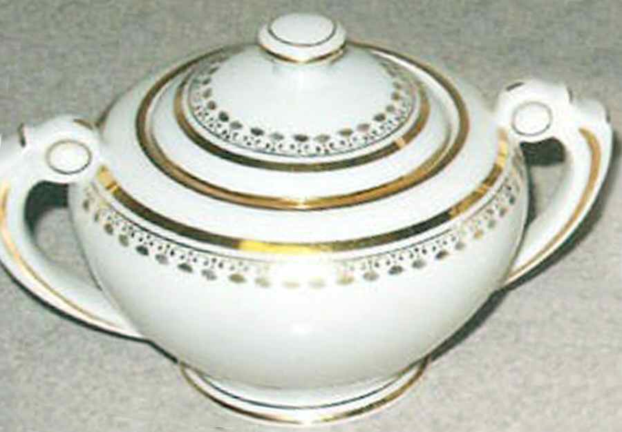 H9V2 Sugar Bowl & Lid by Porcelainerie de la Haute-Vienne-1