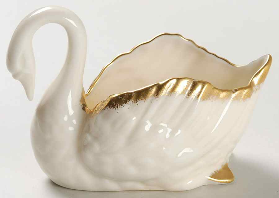 Swan Col Crm (Gotrim, Opentail, GrnStamp) Open Sugar Bowl by Lenox-1