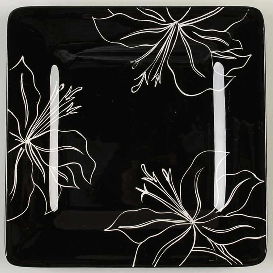 Antilles Black Square Salad Plate by Laurie Gates-1