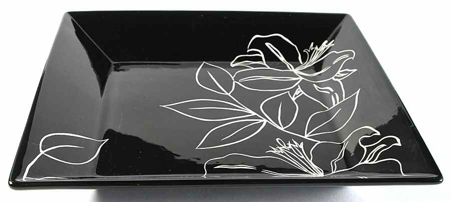 Antilles Black Square Tray by Laurie Gates-1