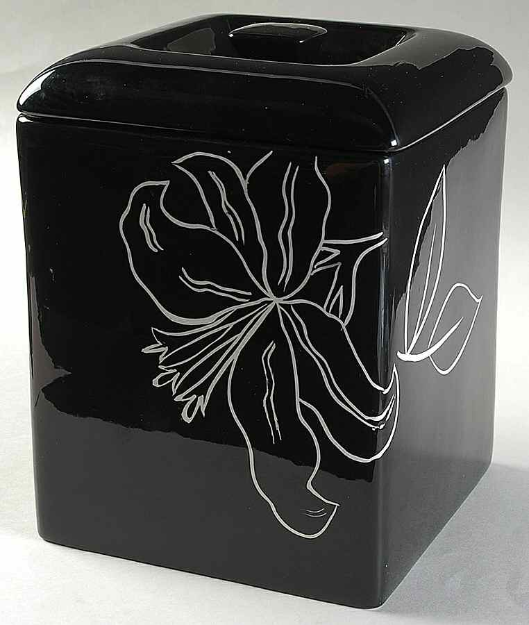 Antilles Black 7" Storage Jar & Lid by Laurie Gates-1