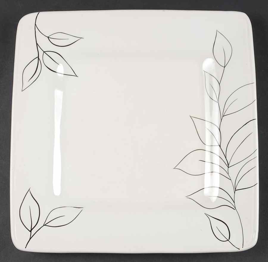 Antilles White Square Dinner Plate by Laurie Gates-1
