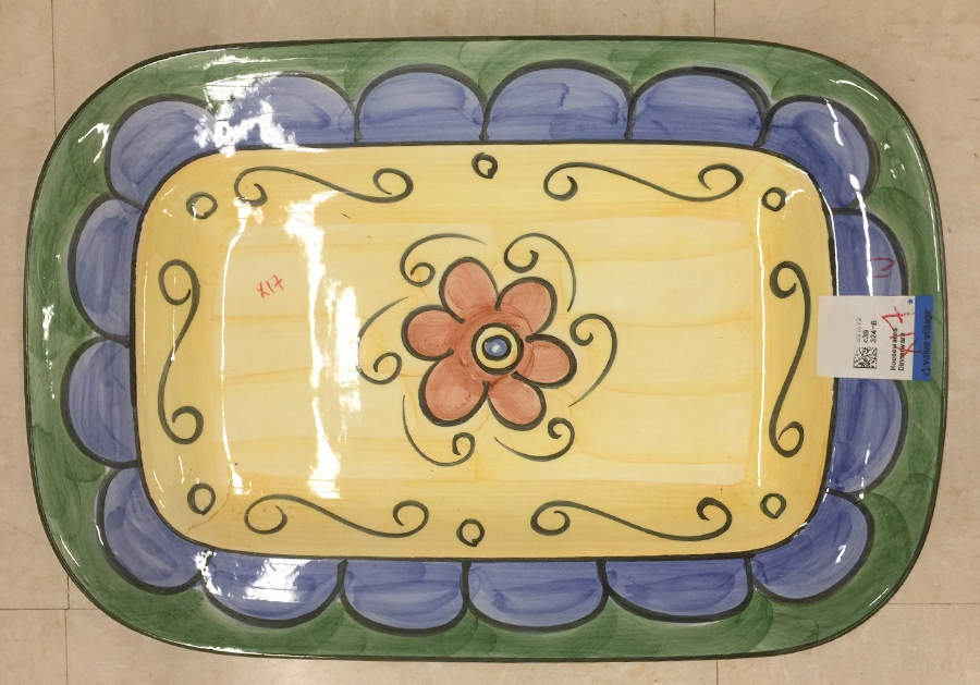 Alegria 15" Rectangular Serving Platter by Living Art-1