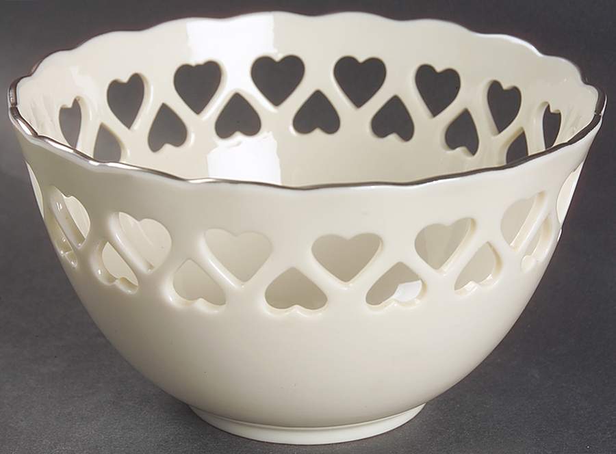 Heart Collection (Platinum Trim) 4" Footed Bowl by Lenox-1