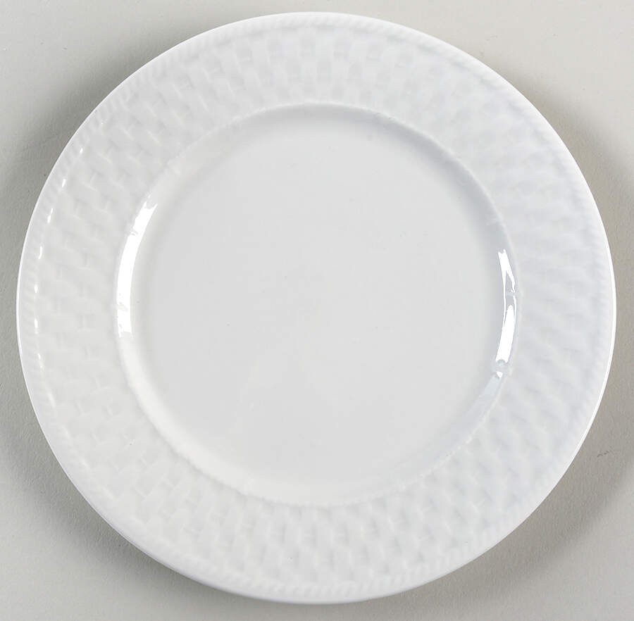 Basketweave Salad Plate by Livingquarters-1