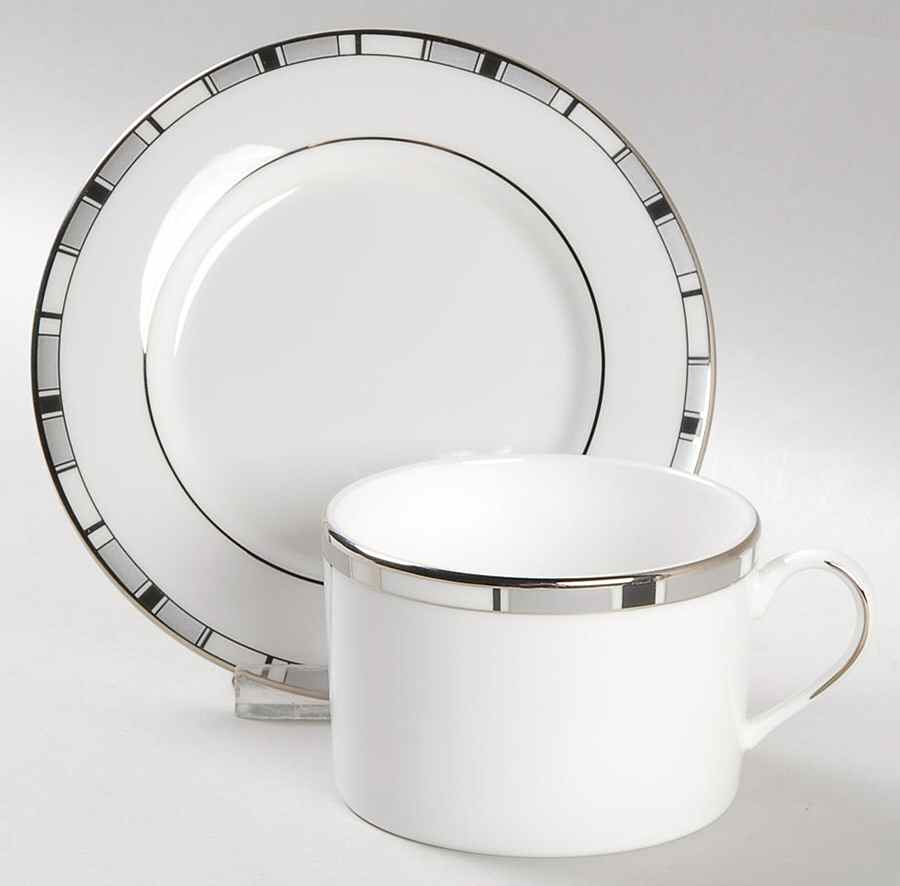 Greene Street Flat Cup & Saucer Set by Lenox-1