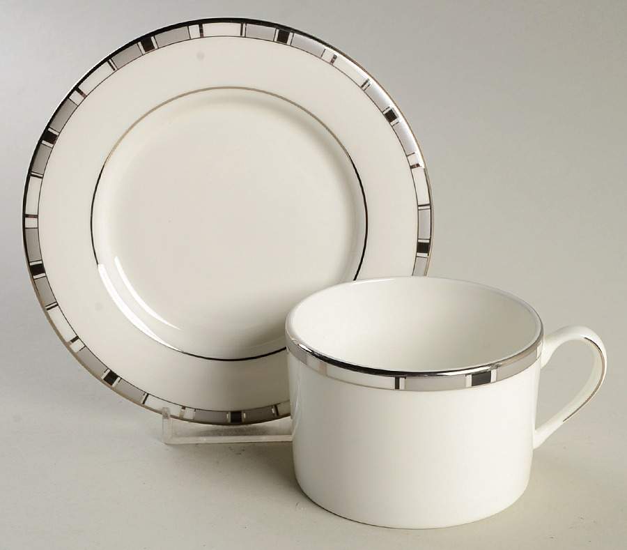 Greene Street Flat Cup & Saucer Set by Lenox-1