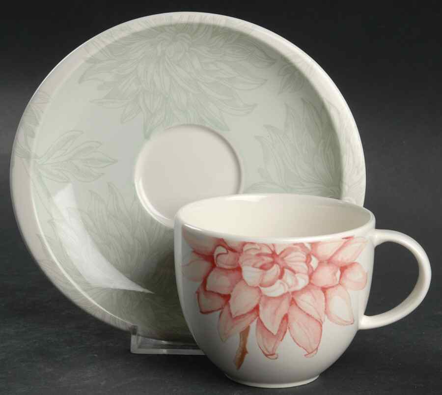 Peony Lane Flat Cup & Saucer Set by Lenox-1