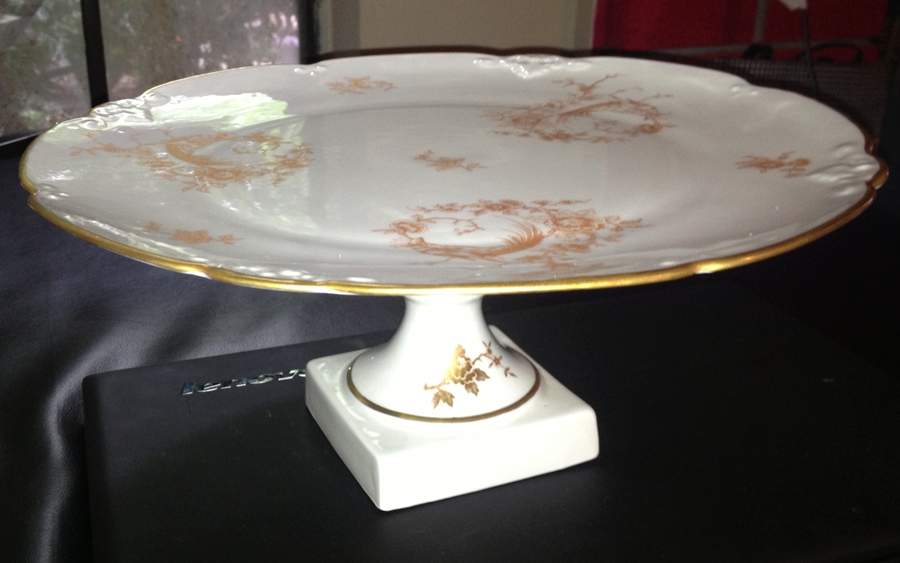 LIM450 Footed Cake Plate by Limoges-French-1